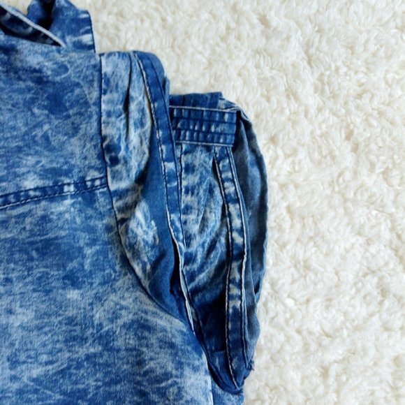 Sensational Girl's Chambray Top Pink/Blue Small 7 - Picture 3 of 4